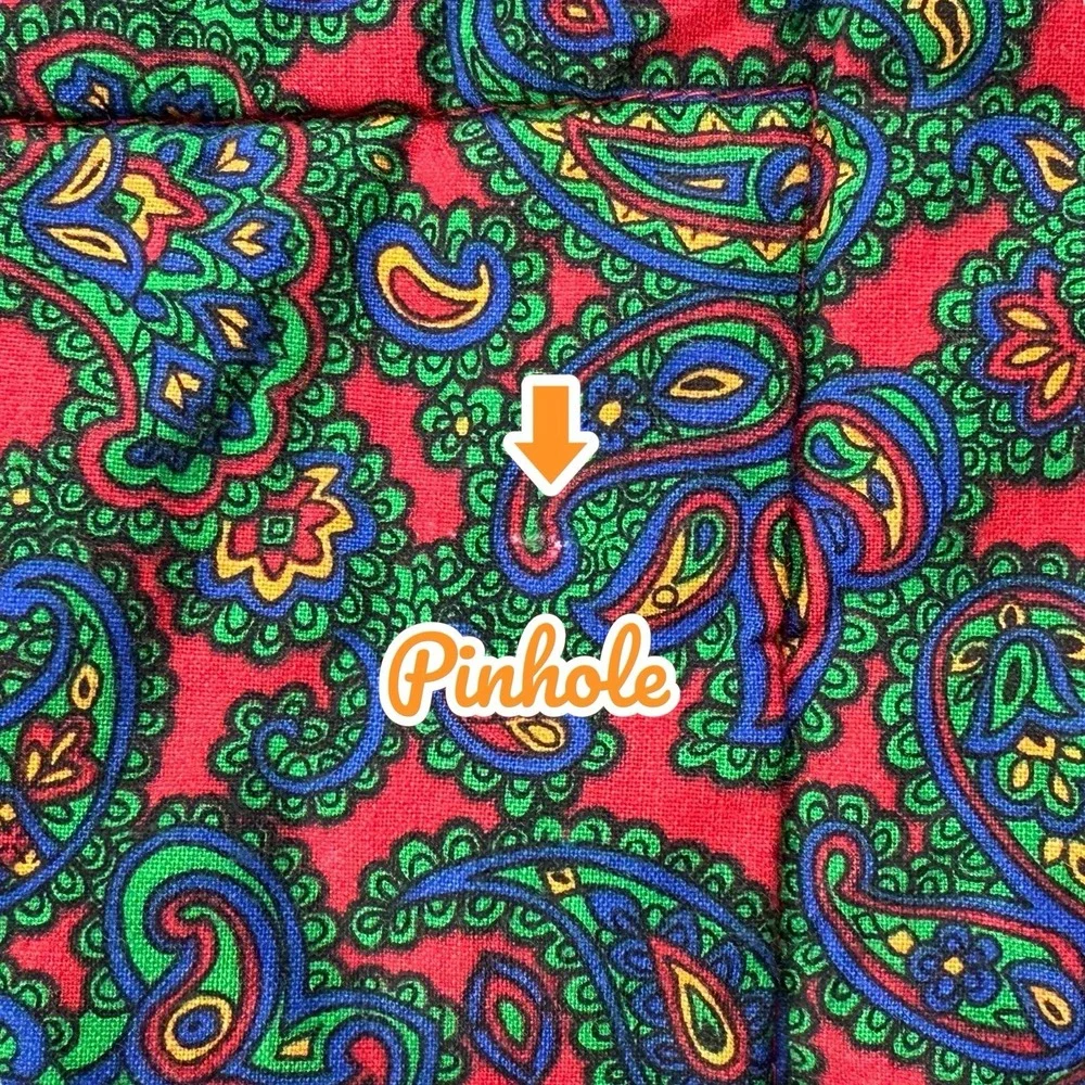 VTG Lands' End Coming Home Red & Green Paisley Placemats & Table Runner 6pc‎ Set